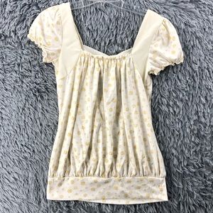 Daytrip Shirt Womens Medium Bow Tie Open Back Cap Sleeves Top